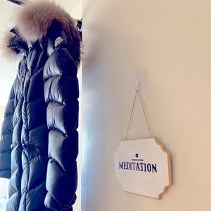 Moncler fur hooded jacket